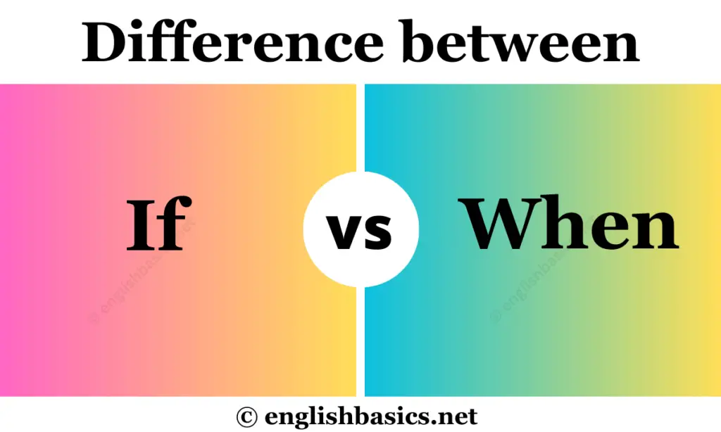 If vs When - What's the difference?