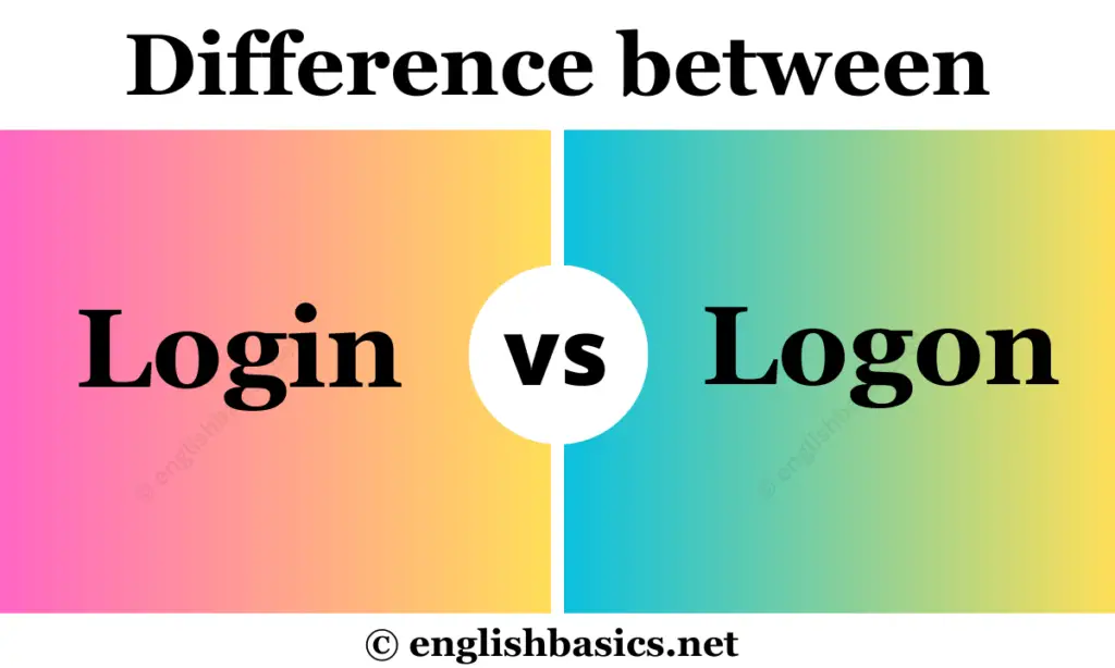Login vs Logon - What's the difference?