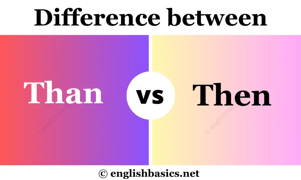 Than vs Then - What's the difference?