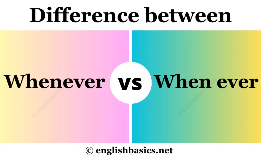 Whenever vs When Ever - What's the difference?