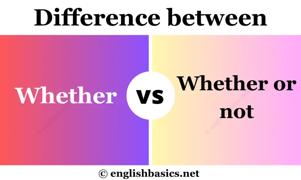 Whether vs Whether or not - What's the difference?